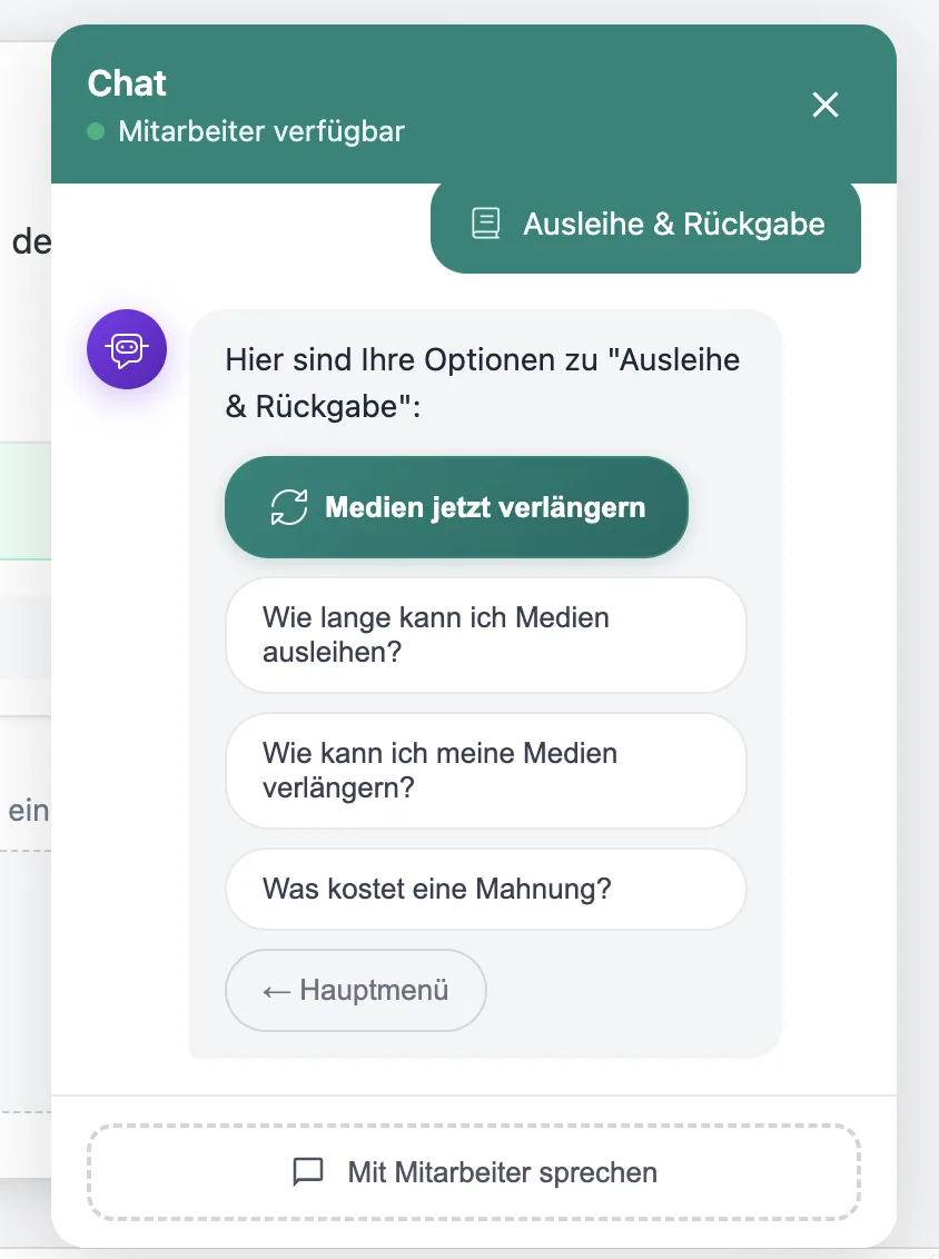 FAQ-Optionen innerhalb einer Kategorie