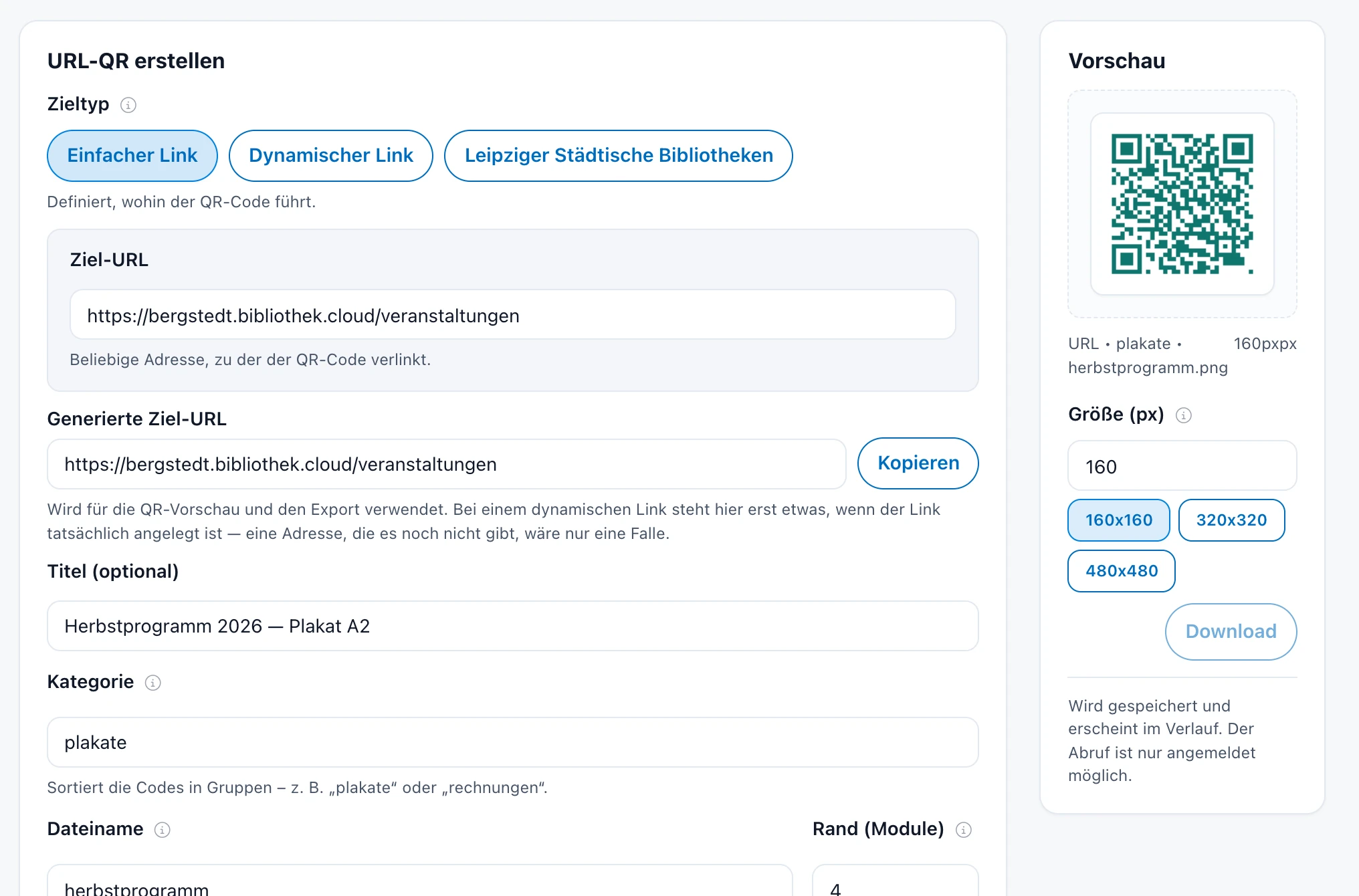 In einer Minute vom Link zum Code