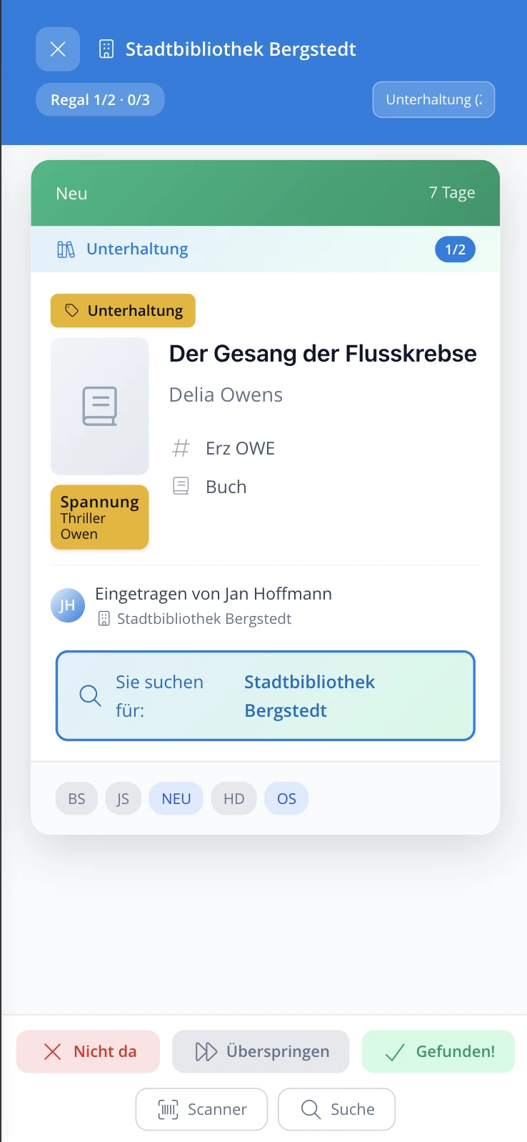 Am Regal suchen — ganz ohne Rückweg zum PC